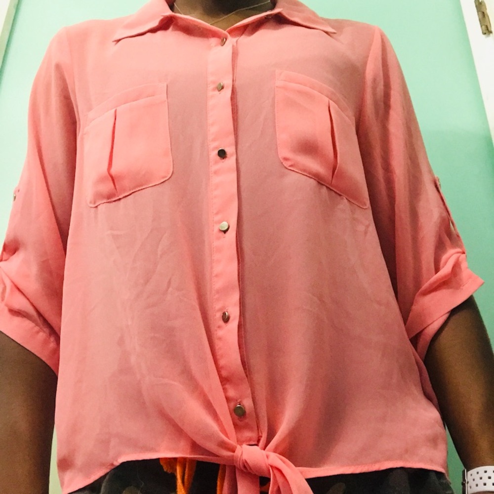 Love21 Sheer Button Down